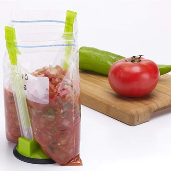 

4 Packs Loose Rack Food Bag/Plastic Freezer Bag Holder Dining Rack Preparation Bag Holder