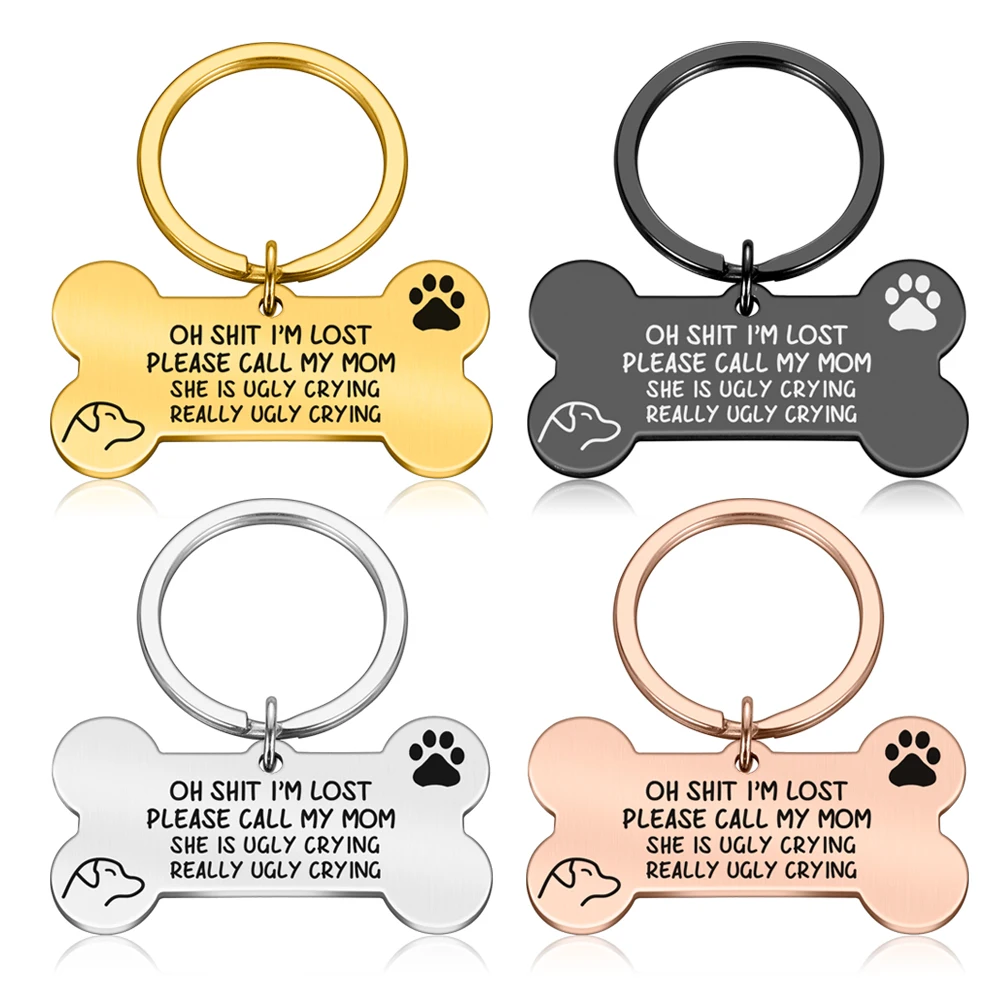 

Anti-lost Engraved Pet ID Dog Name Tags Double-Sided Dog Collar Accessories Decoration Cat Collars Dog Customized Tags