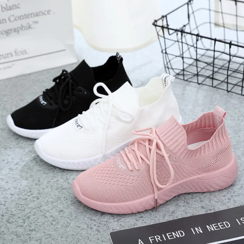 

Athletic Shoes Women's Summer New Style Breathable WOMEN'S Shoes Flat Top Shoes Breathable Lightweight Lace-up Casual Running Sh