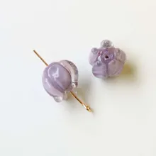  2pcs/lot 12*12mm Purple Coloured Glazed Flower Charms Base Parts For Jewelry DIY Making Handmade Earrings Accessories Parts 0669 