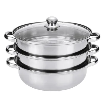 

3 Tier Steamer Steam Steaming Pot Stainless Steel Kitchen Cookware Cooking Pot Home Kitchen Cookware Steamers