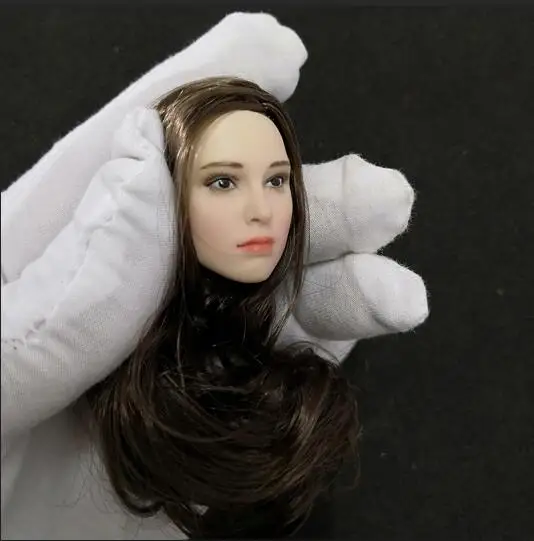3 цвета 1/6 весы женские головы sculpt 1/6 Natalie Portman голова для бледной кожи цвет бесшовные фигуры тела - Цвет: B
