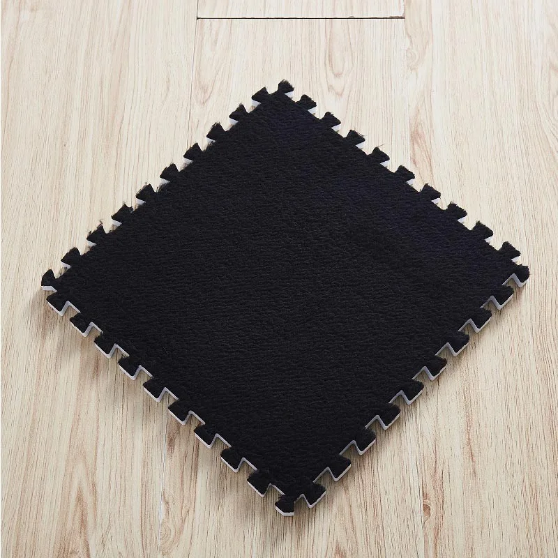 Black Лидер продаж, ковер 30*30 см, для гостиной, спальни, детей, Детский мягкий ковер, волшебный лоскутный пазл, комбинированные головки, коврик для скалолазания, детский коврик - Цвет: Black
