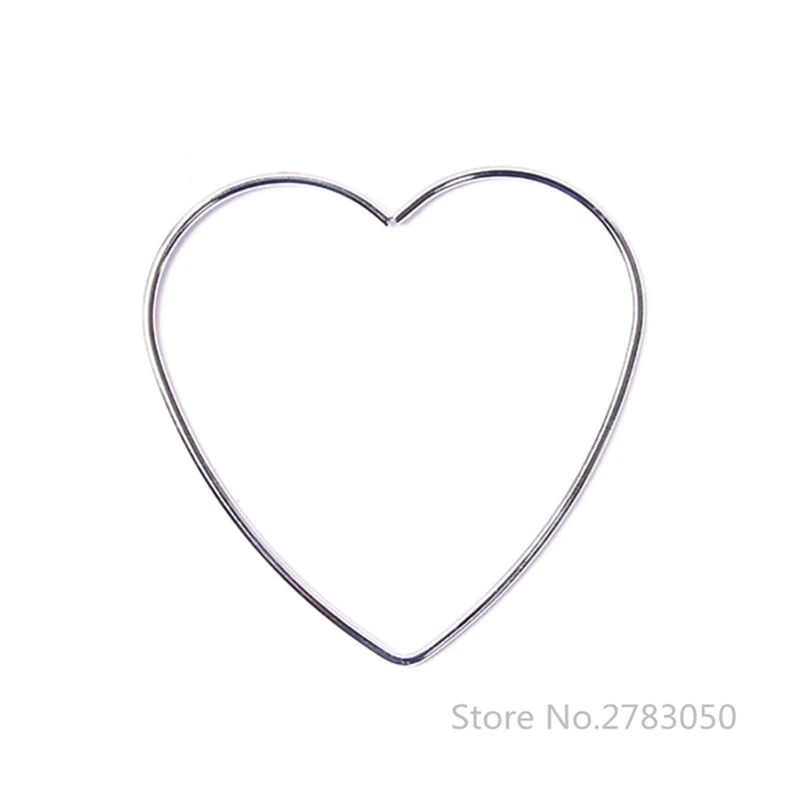 1Pc Love Heart Shape  Dream Catcher Rings Metal Craft Hoops for Dreamcatchers Wreaths Macrame Project DIY Accessories 5-20cm 5
