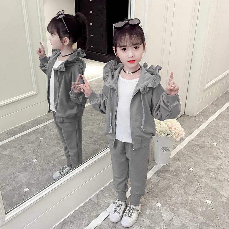 Одежда для девочек корейские комплекты одежды детей эксклюзивная детская осенне