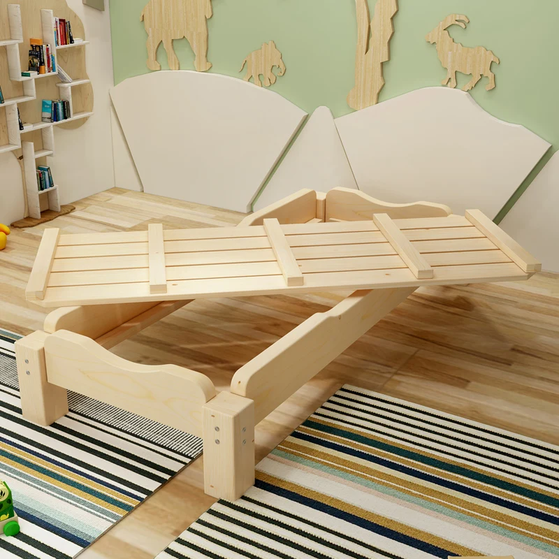Kindergarten household children bed children furniture nap bed solid wood children bed guard removable WJ021650