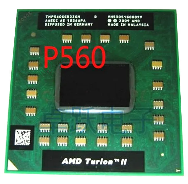 Оригинальный двухъядерный мобильный процессор AMD Turion II P560 - TMP560SGR23GM 2 5G 2M 25W