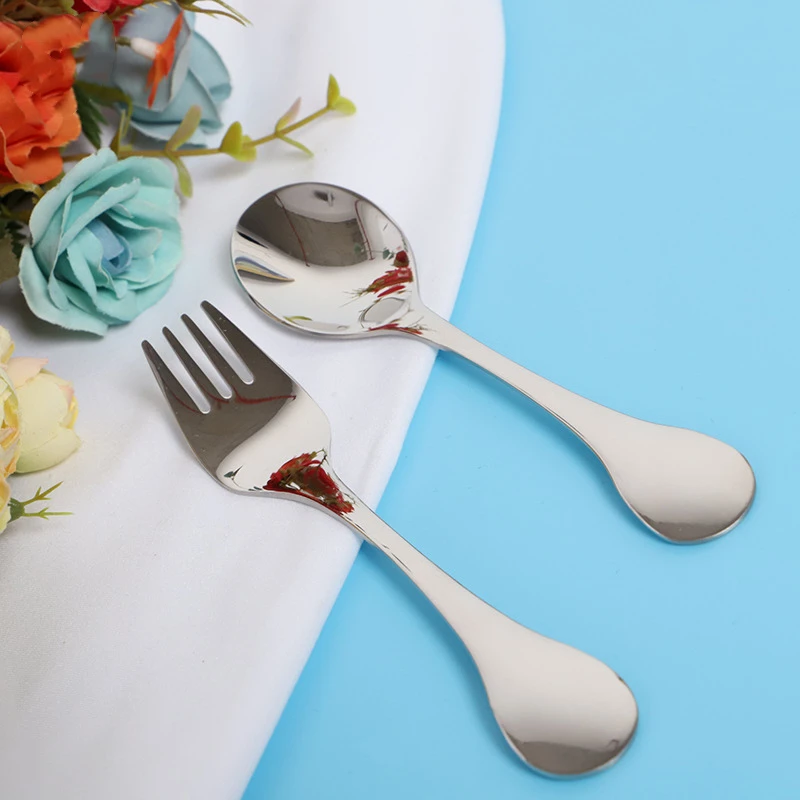 

Montessori Practical Life Materials Small Stainless Steel Fork/ Spoon for Kids Early Childhood Education Table Manners Learning