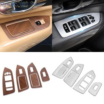 

For Volvo XC90 2016-2018 ABS Chrome Interior Door Armrest Window Switch Buttons Cover Car Styling Accessories 6pcs