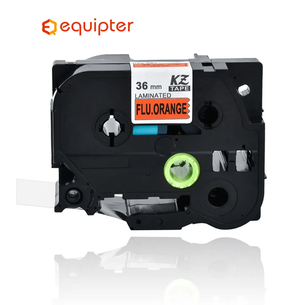 36mm TzeB61 label Black on Flu.Orange Compatible P-touch Tze tape cartridge Tze-B61 Tze B61 TZEB61 TZE for Brother label printer клейкая лента для этикеток tzes231 черно белая 12 мм ламинированная этикетка tze s231 tze s231 tze s231 tze s231 для p touch pt