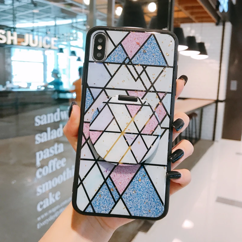 Diamond Epoxy Cosmetic Mirror Phone Case For iPhone 11 pro max8 7 6 6s Plus X Xr Xs Max Cover huawei nova3 4 5 P20 P30 |