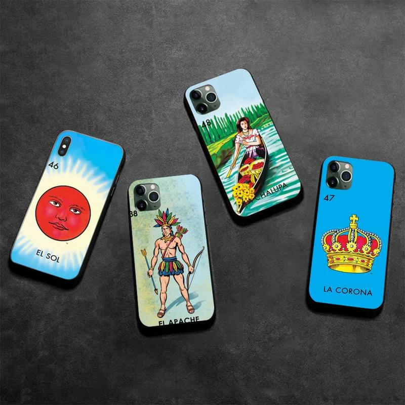 iphone 7 cover KPUSAGRT Loteria Card Mexican Bingo Lottery Custom Soft Phone Case for iPhone 11 pro XS MAX 8 7 6 6S Plus X 5S SE 2020 XR case iphone 8 plus silicone case