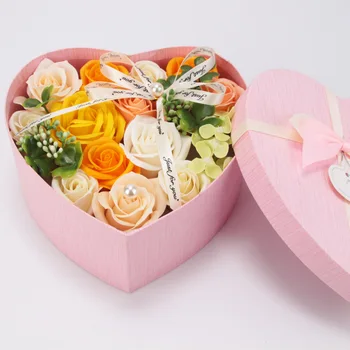 

Valentine's Day Christmas Tanabata Festival Heart Shape Rose Gift Box Soap Flower Creative Gift Items
