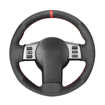 

Black Suede Red Marker Car Steering Wheel Cover for Infiniti FX FX35 FX45 2003-2008 Nissan 350Z 2003-2009