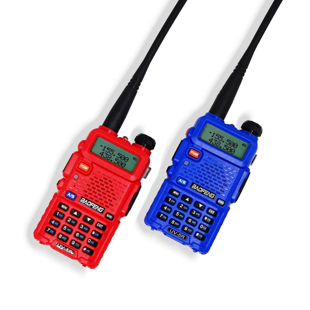 Baofeng UV-5R Walkie Talkie 5 Вт двухдиапазонный СВЧ/УВЧ-трансивер UV 5R Профессиональный охотничий CB Ham радиостанция 128CH двухстороннее радио