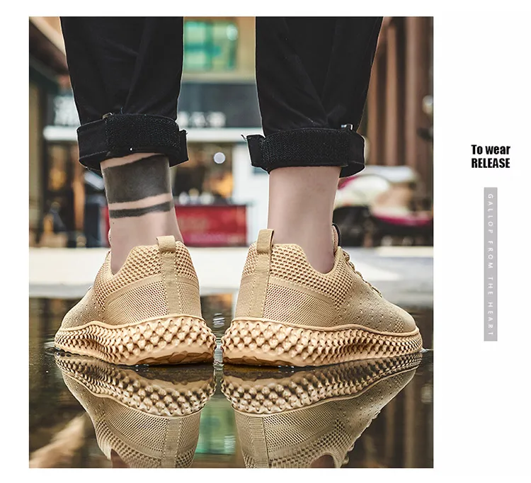 SUROM, весенние дышащие кроссовки для мужчин, новинка, модная обувь, бренд Flyknit, Мужская комфортная обувь для тренировок, для взрослых, большие размеры 38-47