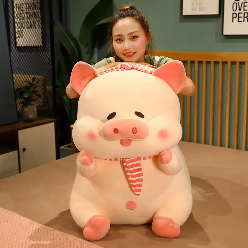 Jouet Cochon En Peluche De Grande Taille Poupee Bebe Cochon Rose Dessin Anime Kawaii Jouets Pour Enfants Oreiller Doux Mignon Cadeau D Anniversaire Pour Filles Nouvelle Collection Aliexpress