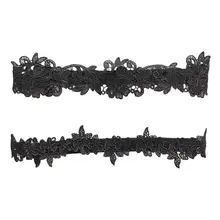 Набор женских колец с цветочной вышивкой и кружевами, свадебные, выпускные, свадебные, декоративные, тянущиеся, одноцветные, полые, бесшовные, подвязки для ног