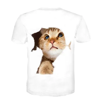 

3D Print Cat Children Boys T-Shirts Glamour Pattern Tees For Teenagers Girls Tops Summer Casual Harajuku Cute Short Sleeve