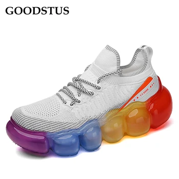 

GOODSTUS Women Sneaker Mesh Breathable Egg Sole Super Thick Comfortable High Top Fashion Quality Individuality Walking Shoes