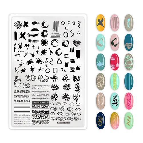 Big Size 9.5*14.5cm Nail Stamping Plates Flower/geometric shaped nail art template for DIY nail art decoration plate tools PLUS51