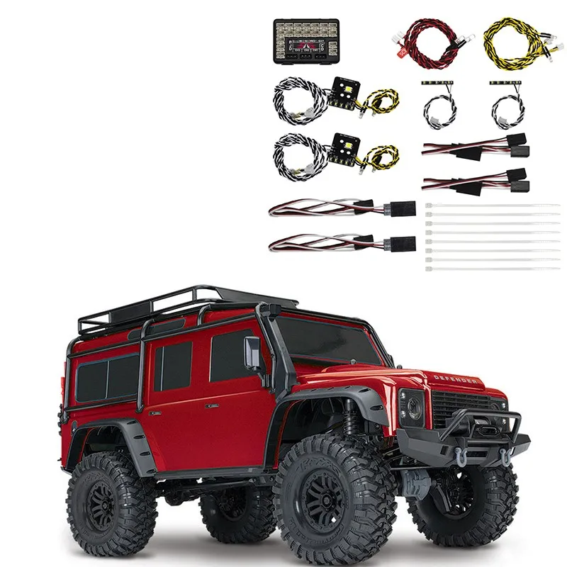 

XQRC TRX4 RC Car Front Rear LED Lights Lamp Group for 1/10 RC Crawler Traxxas TRX-4 Defender