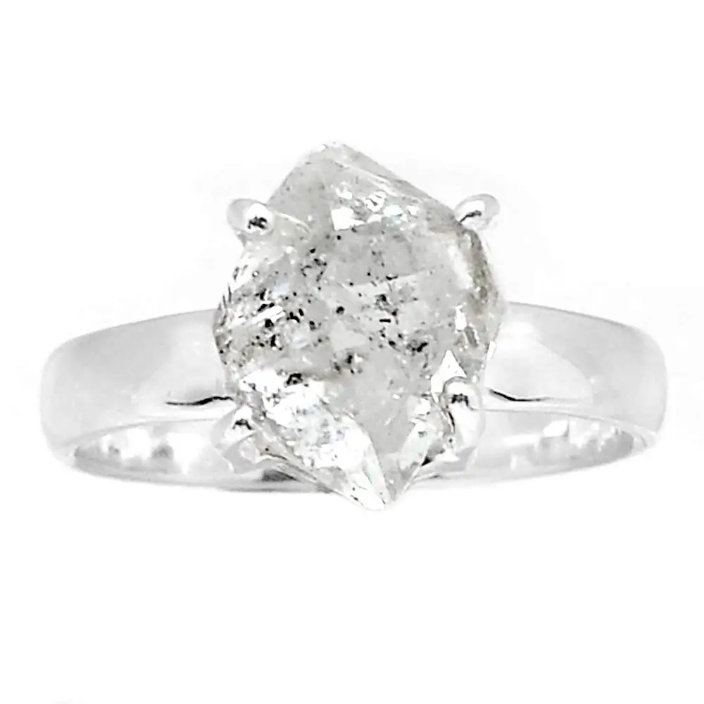 

Genuine HERKIMER DIAMOND Ring 925 Sterling Silver, USA Size : 7.75, AR4272