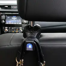 2PCS Car Interior Back Seat Hidden Hook LED Light Hook Headrest Items Hanger ABS Maximum Load 10kg Car Interior Accessories