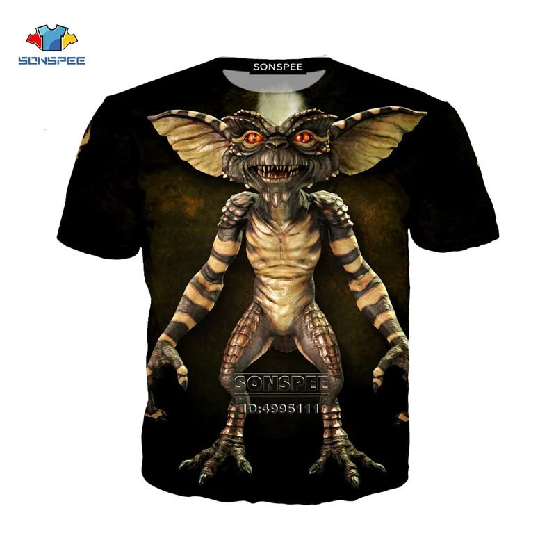 SONSPEE 3D Print Men Women Funny Movie Gremlins Monster Casual Harajuku T-shirt Summer Tshirt Youth Hip Hop Streetwear A1032 - Цвет: 3