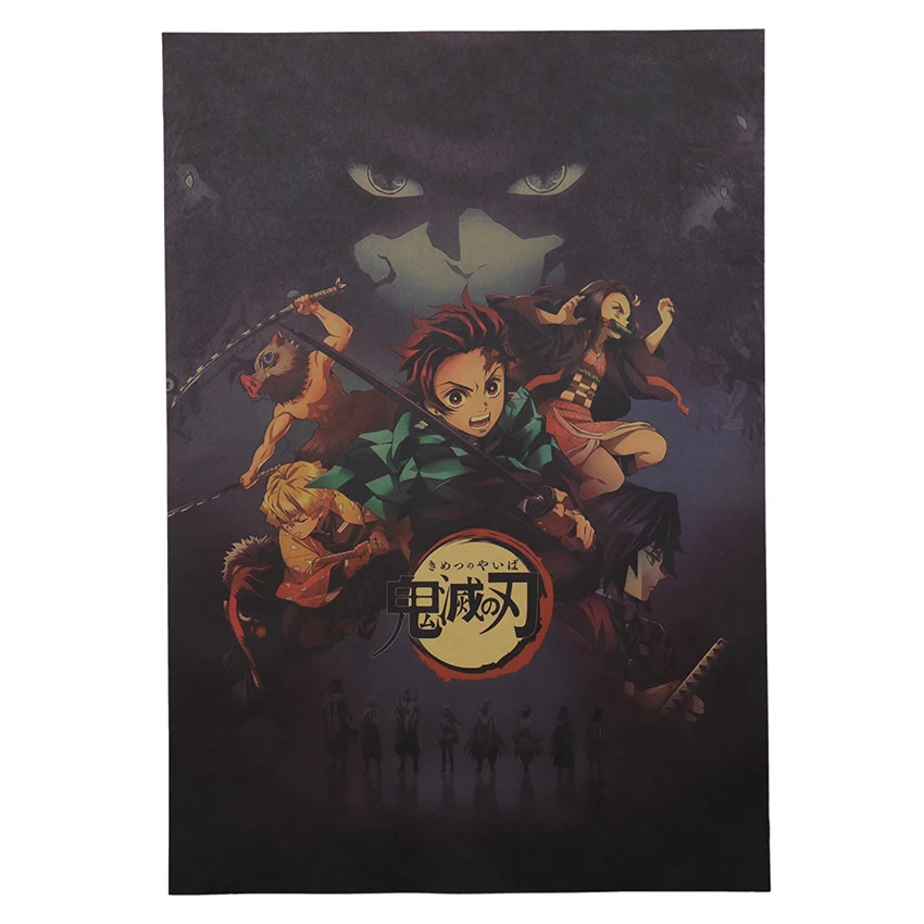 1 шт. мультфильм аниме крафт-бумага плакат винтажный плакат на стену наклейки кофе украшение кухня гостиная декоративные