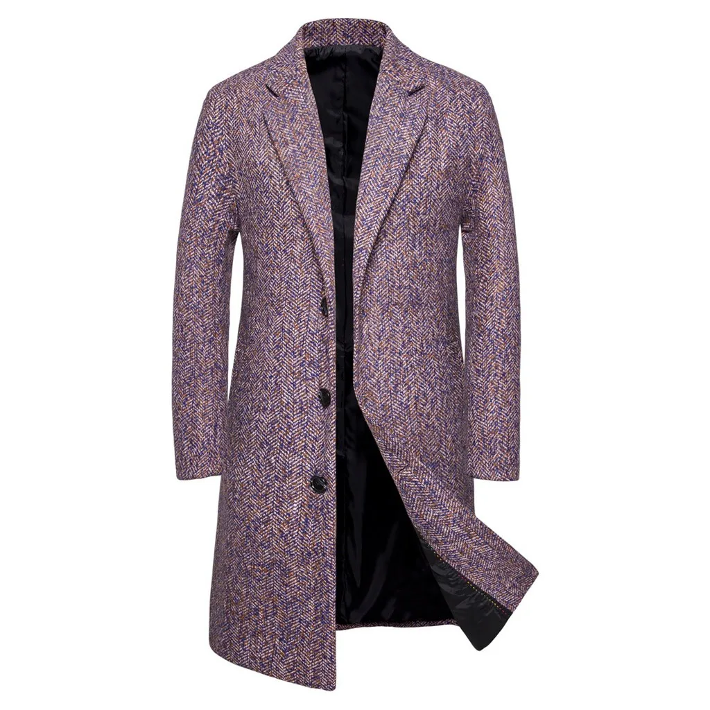 MUQGEW 2019 Clothing Men's Casual Trench Coat Fashion Business Long Slim Overcoat Jacket Outwear jaqueta masculino
