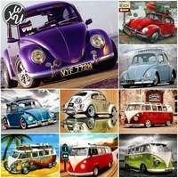 Diy Diamond Painting Cartoon Bus Rhinestones Mosaic Art Home Decor 1