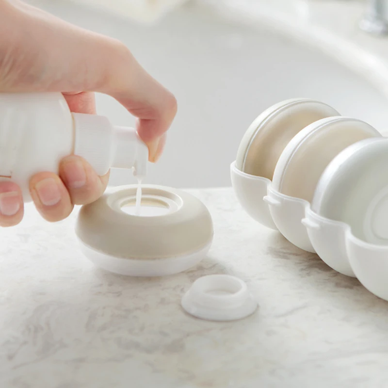 

Portable Travel Bottles Set 4-in-1 Shampoo Lotion Soap Containers Dispenser Set with Carry Case JA55