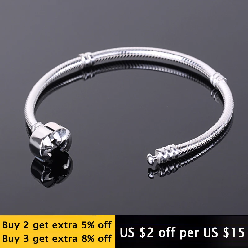 

95% OFF! Fit Pandora Charms Chain Bracelet with Original LOGO 925 Sterling Silver Bracelet 100% Certified Jewelry