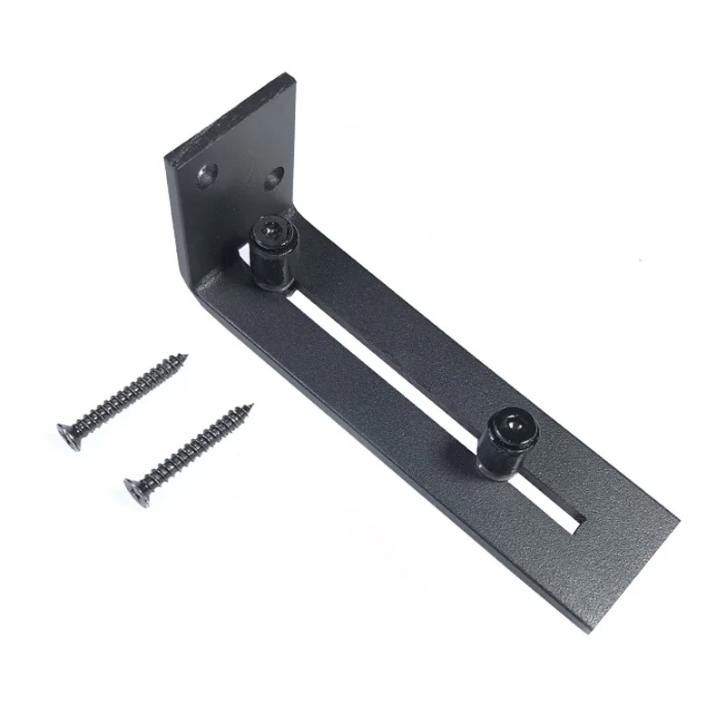 1pcs Sliding Barn Door Hardware Adjustable Stay Black Roller Floor Guide Bottom Wall Mount Anti Jump Door Bottom Guide