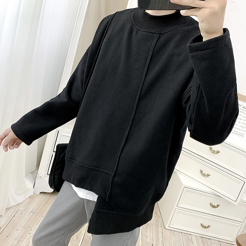 M-XXL! индивидуальная брендовая мужская одежда, стильный тренд, свободный ассиметричный капюшон, мужской полувысокий воротник, осень и зима