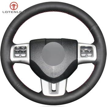 

LQTENLEO Black Artificial Leather Car Steering Wheel Cover For Dodge Journey Jcuv Avenger Charger Durango Grand Caravan Challeng