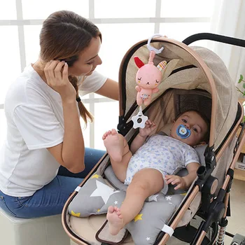 

Infant Baby Soft Plush Toy Bed Crib Stroller Hanging Ring Bell Rattle Early Educational Music Box SP99