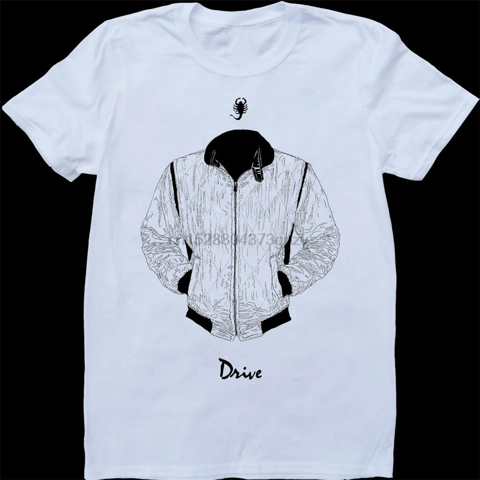 Драйв Райан Гослинг куртка белая на заказ футболка свободный стиль | Мужская