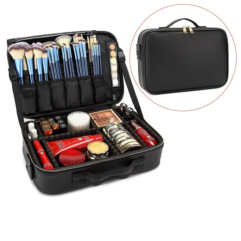 Professional Makeup Bag Travel Portable Cosmetic Brush Storage Women Make Up Organizer Case for Brushes Cosmetic Storage Box New