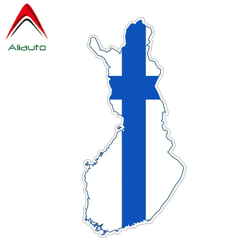 Aliauto Personality Creative Car Sticker Automobile Accessories Finland Flag Map Waterproof Sunscreen Anti-UV Decal 8cm*17cm | Автомобили