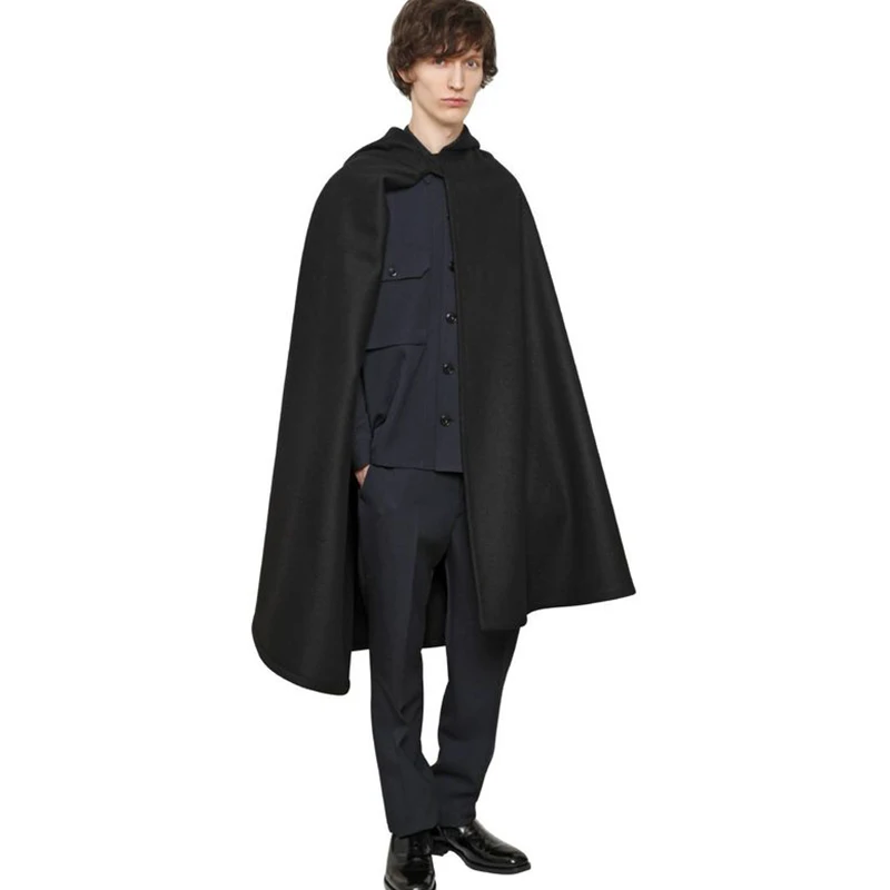 Mantello da uomo scialle Pullover mantella cappotti di lana per uomo  cappotto Ench abbigliamento - AliExpress