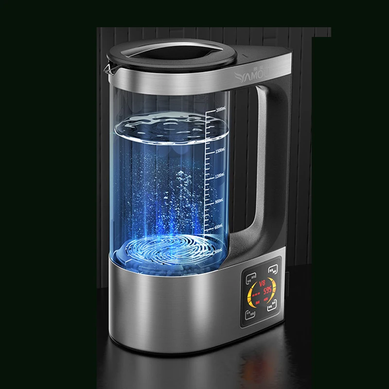 2L Water Generator Hydrogen Rich Alkaline Maker Healthy Kettle Portable Machine 
