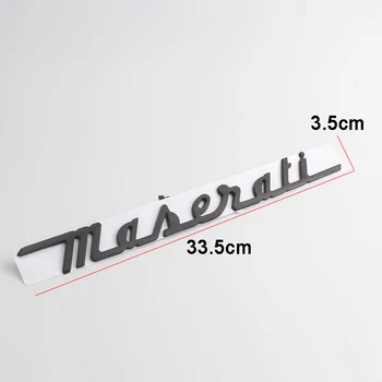 

Car Trunk Nameplate 33.5cm * 3.5cm Stickers ABS Emblem Badges for Maserati Car Accessories Change Color Decoration