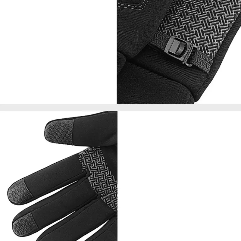 Winter Warm Unisex Touch Screen Gloves Waterproof Anti-Slip Mittens with Pocket 517D