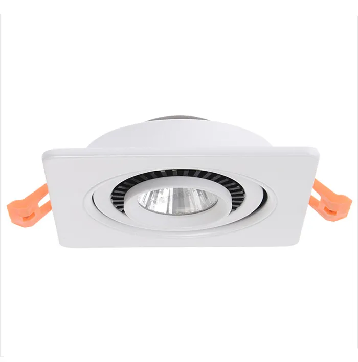 black led downlights Dimmable Square Recessed LED Downlights AC85-265V 5W 9w 12W 18W COB Ceiling Warm/Cold White LED Spot lights Indoor Lighting led ceiling downlights