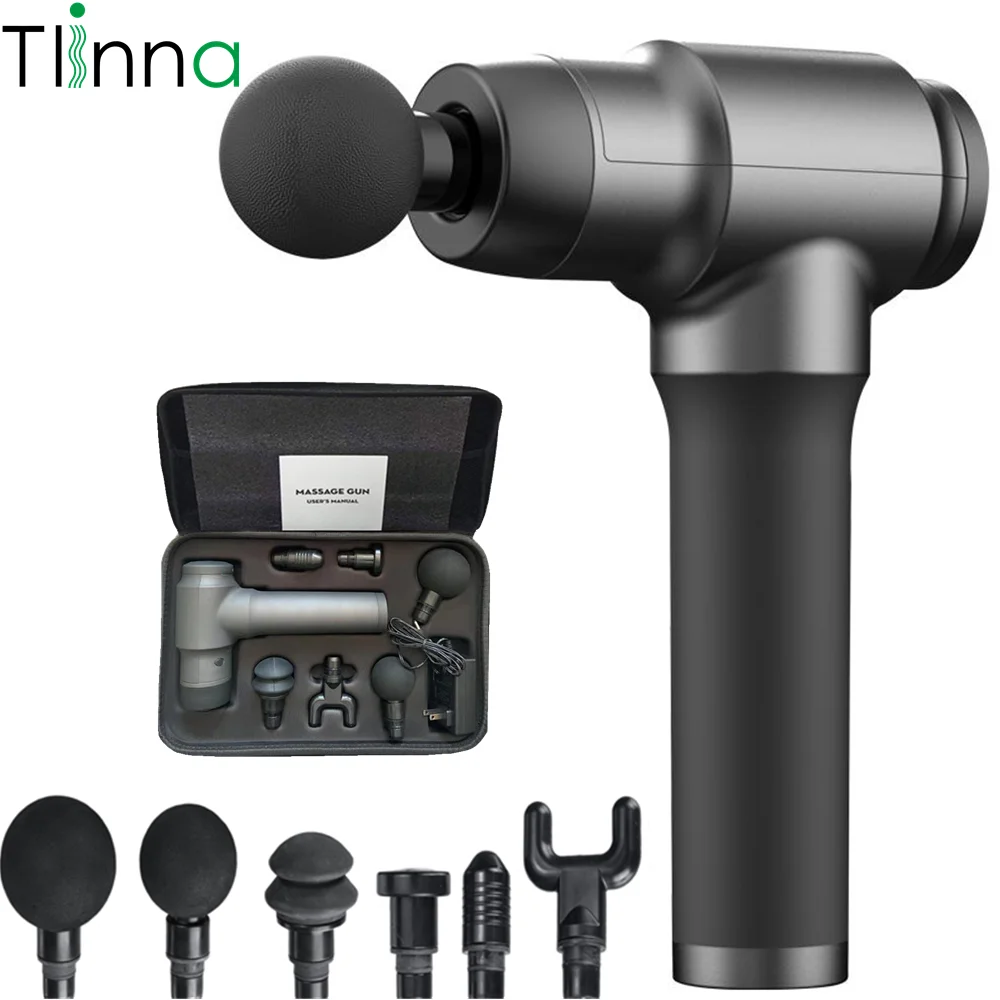 

Tlinna Muscle Massage Gun Sport Therapy Massager Body Relaxation Slimming Shaping Pain Relief Fascia Gun Massager Machine