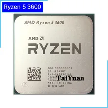 Amd ryzen 5 3600 r5 3600 3.6 ghz seis-núcleo processador cpu de doze linhas 7nm 65 w l3 = 32 m 100-000000031 soquete am4