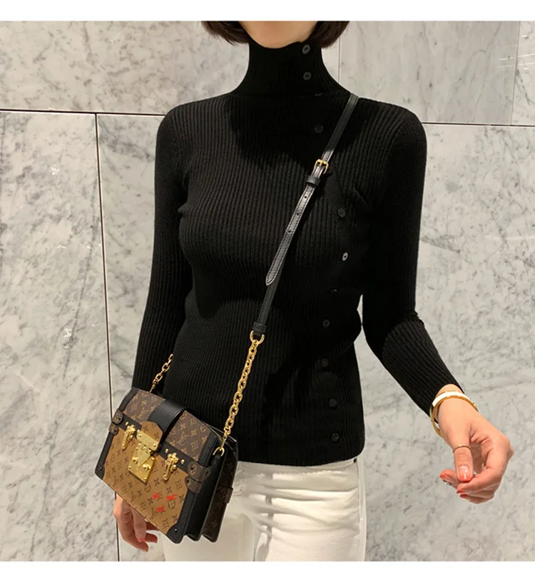 Черный WS12352, модные женские свитера,, Подиумные, Роскошные, известный бренд, Европейский дизайн, вечерние, стильная женская одежда - Цвет: Черный