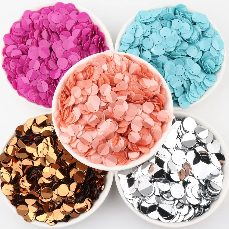

Folded Sequins 10mm Paillettes Matting Dia Sequin PVC Oval Loose Paillette With a Side Hole For Craft Sewing Accessories 20g